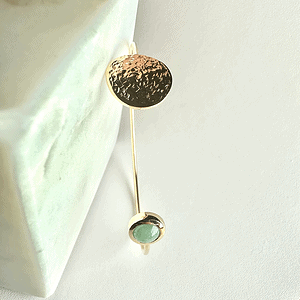 Bracelet jonc Héléna plaqué or et aventurine