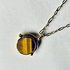Collier Ariane plaqué or Malachite et Œil de tigre